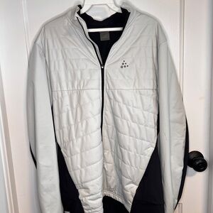 Craft Men's Light Gray and Black Quilted Performance Jacket
